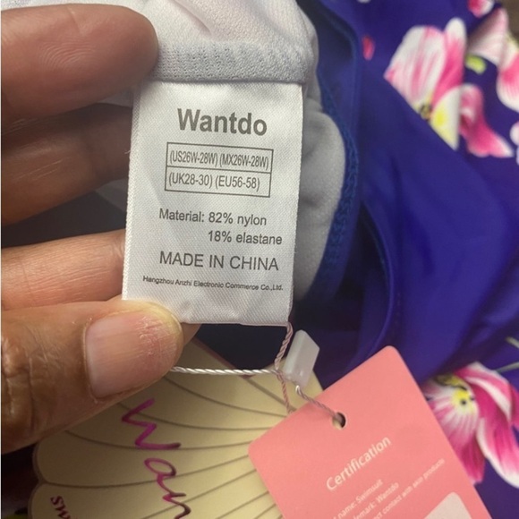 Wantdo Plus Size Skirtini One Piece Swimsuit NWT Size 26-28 - Picture 7 of 9